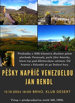 Pěšky napříč Venezuelou - Jan Rendl (Brno)