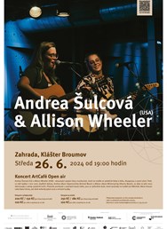Koncert ArtCafé Open air: Andrea Šulcová & Allison Wheeler