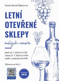 Letní otevřené sklepy 2024 Čejkovice