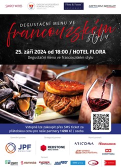 Degustační menu ve francouzském stylu na hotelu Flora