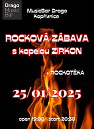 Rocková zábava s kapelou Zirkon