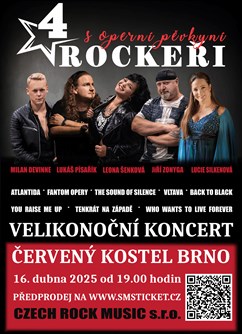 Velikonoční koncert 4 ROCKEŘI s operní pěvkyní 