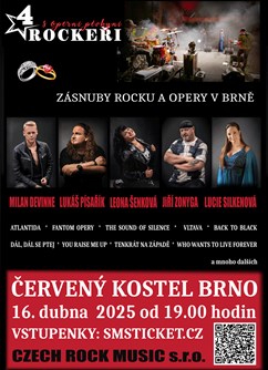 Velikonoční koncert 4 ROCKEŘI s operní pěvkyní 