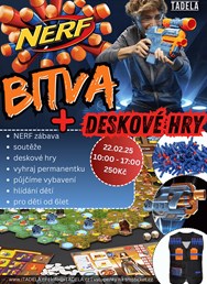 NERF Bitva + Deskové Hry