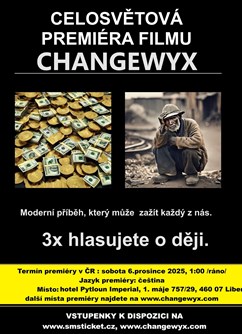 Premiéra filmu Changewyx, plavba Bohemia Grand, Praha