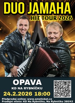 Koncert DUO JAMAHA - HIT TOUR 2026 - Opava Koncert DUO JAMAHA - HIT TOUR 2026 - Opava