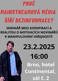 Proč mainstreamová média šíří dezinformace Brno