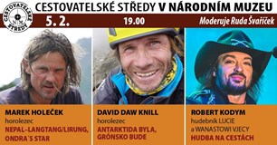 Cestovatelské středy v NM: Holeček, Knill, Kodym